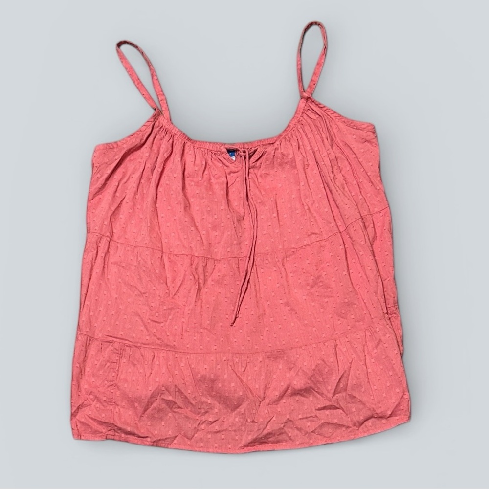 NWT Old Navy Textured Clip-Dot Tiered Tie-Neck Cami Top - Picture 2 of 6